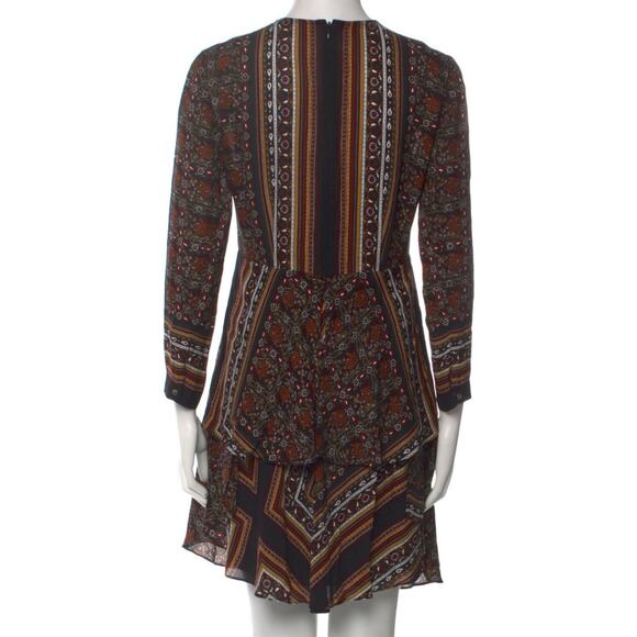 A.L.C. Vicki Scarf Paisley Print Silk Dress Handkerchief Hem 4 - Picture 6 of 9